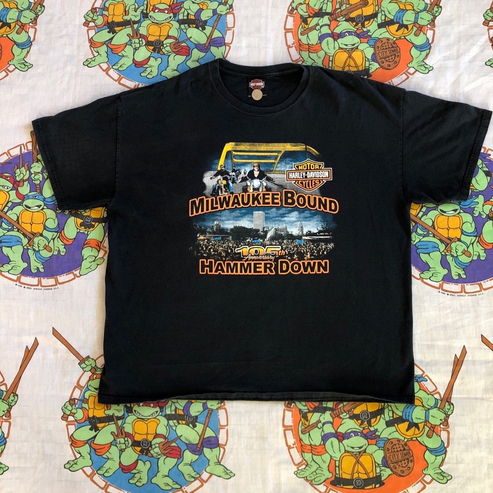 Harley Davidson 2008 Milwaukee Bound 105th Anniversary T Shirt Mens XXL